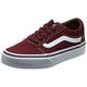 Vans Unisex Kids Yt Ward Sneaker, Red Canvas Port Royale White 8j7, 4.5 UK