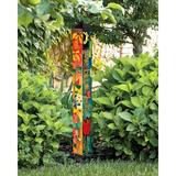 Studio M Live Love Garden Pole Garden Art Resin/Plastic in Blue/Green/Orange | 40 H x 4 W x 4 D in | Wayfair PL1132