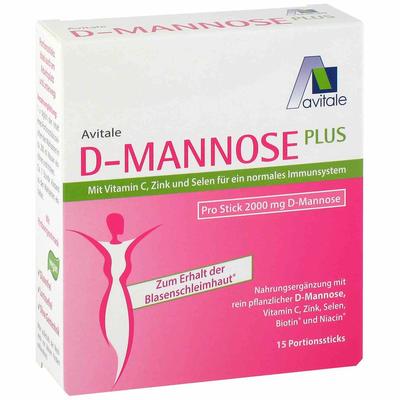 D-Mannose Plus 2000 mg Sticks m.Vit.u.Mineralstof. 15x2,47 g Pulver