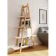 George Oliver Abacus Universal Expert 4-Tier Ladder Shelf Bookcase Wood in Brown/White | 66.33 H x 40.16 W x 11.81 D in | Wayfair