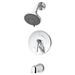 Symmons Elm 1-Handle Wall-Mounted Tub/Shower Trim Kit w/ Diverter Lever (Valve not Included) in Gray | 4.1 H x 4.1 W in | Wayfair S-5502-1.5-TRM
