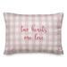 Ebern Designs The Lyell Collection Two Hearts One Love Throw Pillow Polyester/Polyfill blend in Pink | 14 H x 20 W x 1.5 D in | Wayfair