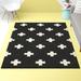 Black/White 90 x 0.4 in Area Rug - AllModern Cavan Geometric Handmade Tufted Wool Black Area Rug Wool | 90 W x 0.4 D in | Wayfair