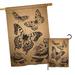 Breeze Decor Butterflies Garden Friends 2-Sided Polyester 40 x 28 in. Flag Set in Black/Brown | 40 H x 28 W in | Wayfair