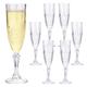 Taylor & Brown Clear Crystal Effect Plastic Highball Whiskey Wine Champagne Flute Glasses Drinks Cups Reusable for Parties, Weddings, Outdoor Events, BBQ and Picnics (24, Champagne Flute)