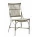 Longshore Tides Abdulai Exterior Stacking Patio Dining Chair Wicker/Rattan in White | 37 H x 20.1 W x 20.9 D in | Wayfair