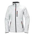 Helly Hansen Women's Crew Waterproof Windproof Breathable Rain Coat Jacket, 002 White, X-Large