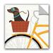 Trinx Beach Bums Dachshund Bicycle I Removable Wall Decal Vinyl in Brown/Yellow | 18 H x 18 W in | Wayfair 2A60C837B1C54AB1A6A73D17CBDE1D60