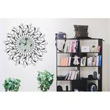 Brayden Studio® Jamerson Oversized Round Wall Clock Glass/Metal in Black/Gray/White | 28 H x 28 W x 2.5 D in | Wayfair