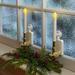 The Twillery Co.® LED Flame Window Candle Solar Lighted Window Décor, Glass in White | 10 H x 2 W x 3 D in | Wayfair