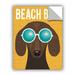 Trinx Beach Bums Dachshund I Bum Removable Wall Decal Metal in Brown/Yellow | 24 H x 32 W in | Wayfair C0CEC330DA684C39B9483378F664C1FE