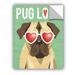 Trinx Beach Bums Pug I Love Removable Wall Decal Vinyl in White | 36 H x 48 W in | Wayfair E7E244E9922248E681464B089ECE7C04