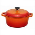 Commichef Provencale Professional Schmortopf, Gusseisen, rund, gusseisen, Orange, 1.2L