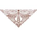 INDIGOS 4051095026433 Wandtattoo w256 Ornament, Ranken 120 x 56 cm, braun