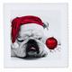 3dRose QS 62826 _ 1 Schlafen Bulldog in Santa Hat Weihnachten Foto von Esther Matheus-Quilt Platz, 10 von 25,4 cm