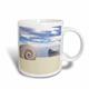 3dRose Sommer Szene von Sandy Beach und Ocean Water mit Muscheln Tasse, 15 oz, Keramik, Mehrfarbig, 11,43 x 8,45 x 12,7 cm