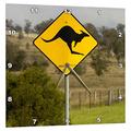 3dRose Beware of Kangaroos Crossing Sign, australia-au01 pox0131 – Pete Oxford – Wanduhr, 15 von 15 Zoll (DPP 74639 _ 3)