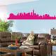 Indigos 4052166097857 Wandtattoo w506 Skyline New York Wandaufkleber 120 x 28 cm, rosa