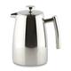 Café Ole "FKS Stal Belmont 3 Tasse Doppelwandige Kaffeebereiter, edelstahl, spiegelpoliert, 8 Cup / 1 l