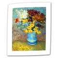 Art Wandbild Vase mit roter Mohn von Vincent Van Gogh 18 24 flach/gerollte Leinwand Kunst mit 2 Accent Bordüre