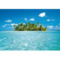 Idealdecor Fototapete, 8-0289, MALEDIVE DREAM, 366x254 Malediven Insel Palme Südsee Ozean Wasser blau