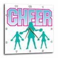 3dRose Cheerleading Cheerleader Cheer Sport Design – Wanduhr, 13 von 33 cm (DPP 116297 _ 2)