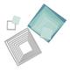 Ellison 57020000 Sizzix Framelits Schablonen-Set, Quadrate, 8 Stück, Plastik, silber, 25.2 x 15.2 x 1.1 cm