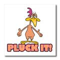 3dRose Funny Pluck ES Nackt Huhn Cartoon Character-Iron auf Wärmeübertragung, 10 von 25,4 cm für weiß Material (HT 104102 _ 3)
