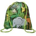 Bobble Art Sporttasche mit Kordel zum Zuziehen, PE, Dschungel-Motiv