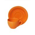 Excelsa Set 4 Tassen Kaffee mit Untertasse 13x27x7 cm Arancio