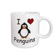 3dRose Tasse 123042 _ 1 I Love Penguins Keramik Tasse, 11-Ounce