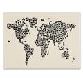Markenzeichen Fine Art Katzen World Map 2 von Michael Tompsett Leinwandbild, 16 by 24"