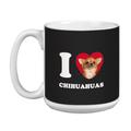 Tree-Free Greetings xm29030 I Heart Chihuahuas Künstlerische Jumbo Tasse, 591 ml, Hellbraun