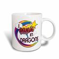 3dRose, Tasse aus Keramik, 443 ml, Design I Believe in Drachen-Anhänger, aus Keramik, 15,2 x 12,7 cm 8.4499999999999993