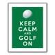 Artwall Kunstdruck auf Leinwand Art D. Unterzeichner 'Keep Calm and Golf auf' Brillanz Flache Canvas Kunstwerke, 22 von 71 cm