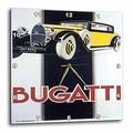 3dRose Vintage Bugatti Automarke Werbung Poster 15 Zoll (DPP 129965 _ 3), 15 x 15 Wanduhr