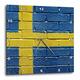 3dRose DPP 156996 _ 2 National Flagge von Schweden EIN Brick Wand gemalt Schwedische Wanduhr, 13 von 33 cm