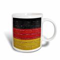 3dRose Germany Deutschland Flagge auf Ziegelmauer National Country-Mug, Keramik, 11,43 x 8,45 x 12,7 cm