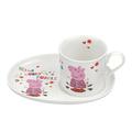 Portmeirion Peppa Pig Tasse und Dessertteller, mehrfarbig