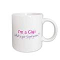 3dRose Tasse 193732 _ 2 im eine Gigi Whats Your Superpower Hot Pink Funny Geschenk für Oma Tasse aus Keramik, 15-Ounce