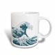 3dRose Tsunami Ocean Wave Japan Tasse, Keramik, weiß, 11,43 x 8,45 x 12,7 cm