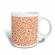 3dRose Pfirsich floral Silhouette Blumen Tasse, Keramik, weiß, 11,43 x 8,45 x 12,7 cm