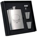 Visol"Groomsman" Edelstahl Deluxe Fläschchen Geschenk-Set, 230 ml 8-Ounce silber