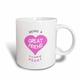 3dRose A Friend is A Work of Heart-Girly Freundschafts-Spruch-Tasse, Keramik, 8,45 12,7 cm x x 15,2 cm, Weiß