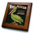 3dRose King Eisbergsalat mit EIN grün Pelican mit Einem Krone 8 20,3 cm (FT 171131 _ 1), 8 x 8 Fliesen