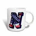 3dRose American Flagge N Tasse, 15 oz, Keramik, weiß, 11,43 x 8,45 x 12,7 cm