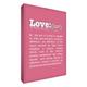 Feel Good Art 12 x 8 cm, A4, Verschiedene Schriftarten Wörterbuch Beschreibung der Love Dicke Keilrahmen, Vintage Pink