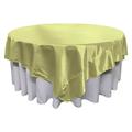 La Leinen Bridal Satin Tischdecke, quadratisch, Satin, graugrün, 183 x 183 x 0.021999999999999999 cm