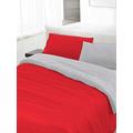 Italian Bed Linen Bettwäscheset für Doppelbetten, 250 x 200 cm 250 x 200 cm Rot/Grau