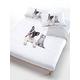 Italian Bed Linen Bettwäsche Hund Katze grau grau/weiß 150 x 200 cm grau/weiß